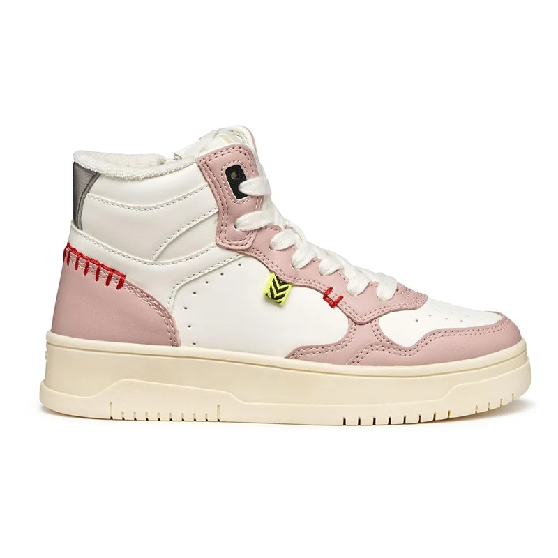 Geox Junior J Lestrella Girl Sneakers, White/Rose, 39 EU