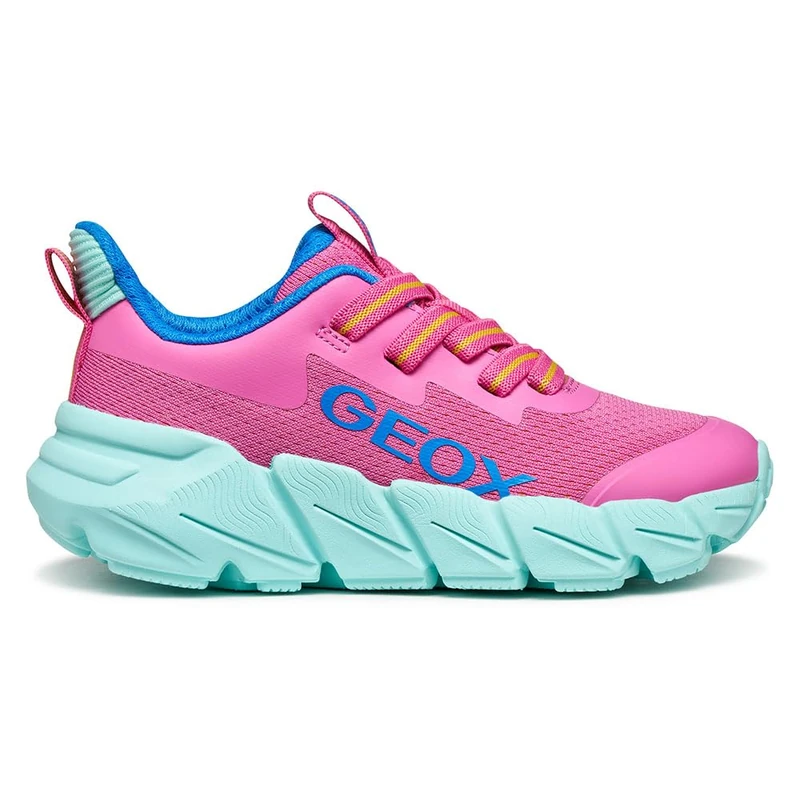 Geox Junior J Flexyper Fast Girl Sneakers Fuchsia/Watersea, 35 EU