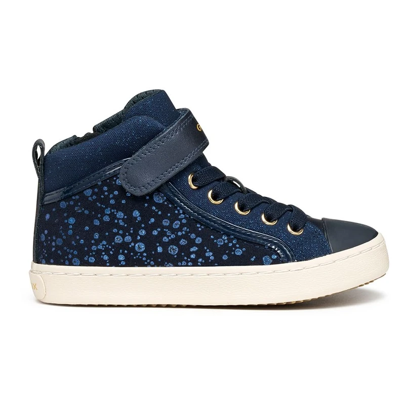 Geox Junior J Kalispera Girl Sneakers, Navy/Lt Gold, 39 EU - Image 1