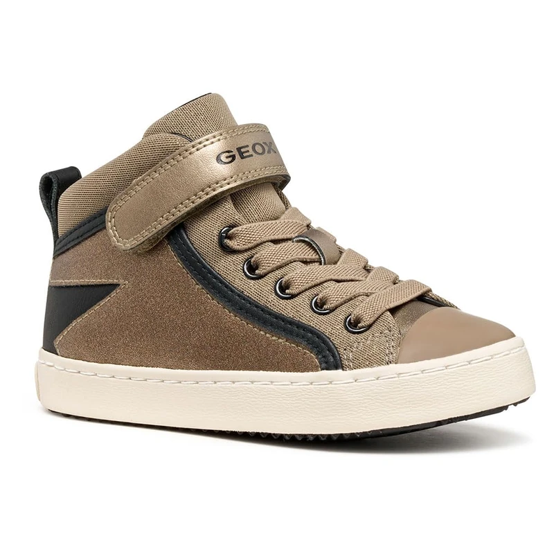 Geox Junior J Kalispera Girl Sneakers, Dk Beige/Black, 30 EU - Image 1