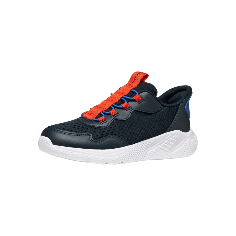 Geox Junior J Sprintye Fast in Boy Sneakers, Navy/Red, 37 EU