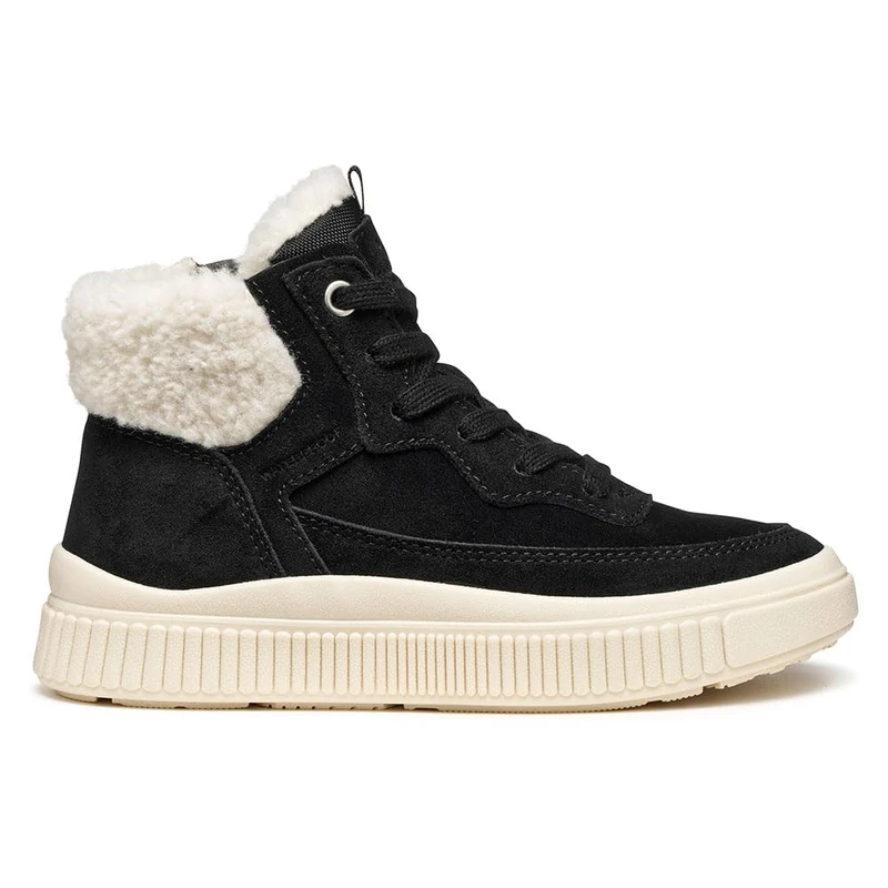 Geox Junior J Laquinny Girl WPF Sneakers, Black, 32 EU