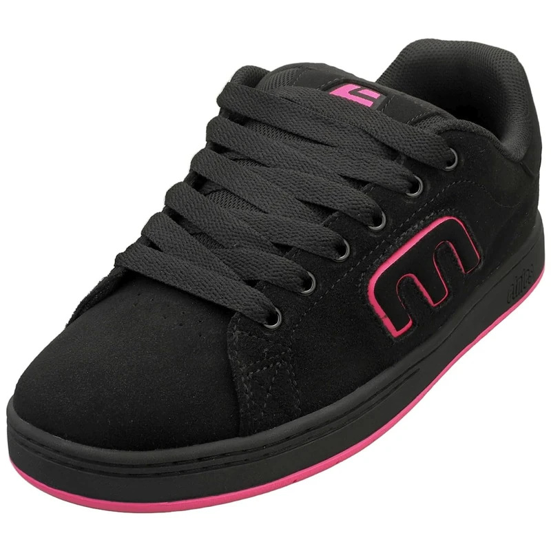 Etnies Callicut – Heritage Skate Style, Puffy Look, 90's Chunky Vibe, Reinforced Cupsole, Cushioned Feel, Everyday Sneakers Black Pink