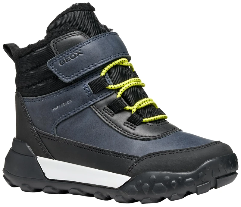 Geox Boys' J Trekkyup Boy B ABX Ankle Boot, Navy lime, 37 EU