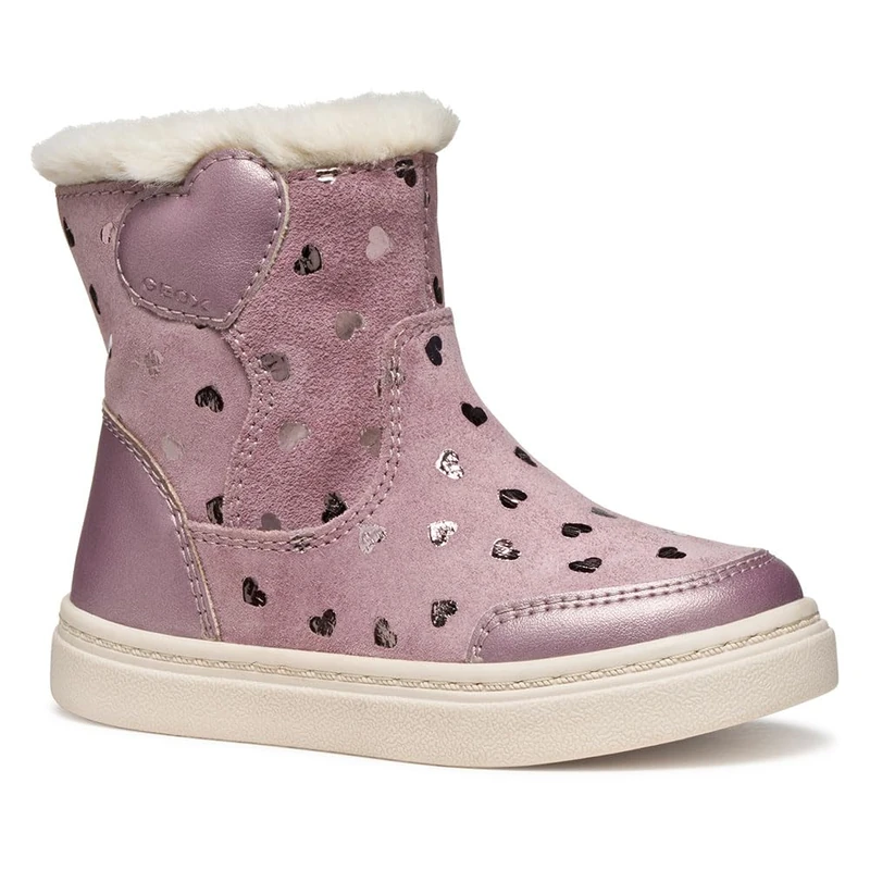Geox Girls' B Nashik GirlAnkle Boot, Rose Smoke, 10 UK