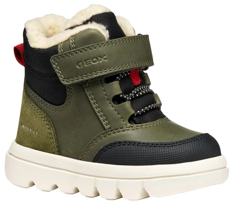 Geox Boys' B Willaboom Boy B Ab Ankle Boot, Dk Green Black, 10 UK