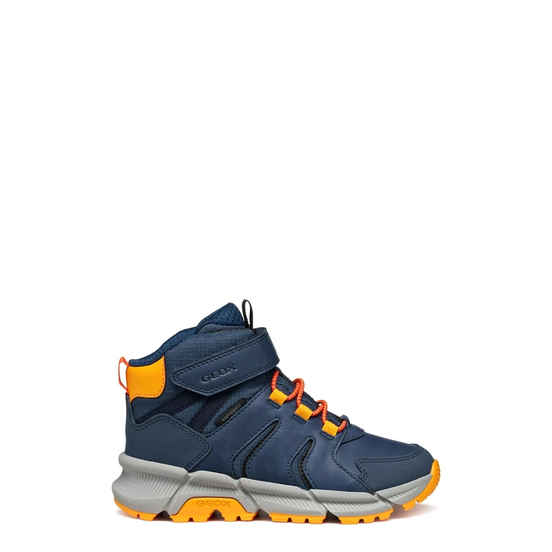 Geox Boys' J Flexyper Plus Boy Ankle Boot, Denim Orange, 2.5 UK