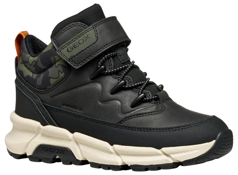 Geox Boys' J Flexyper Plus Boy Ankle Boot, Black Military, 6.5 UK