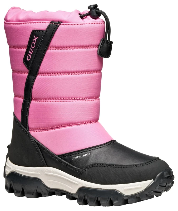 Geox J Himalaya Girl B AB Knee High Boot, Fuchsia/Black, 32 EU, Fuchsia black, 13 UK Child