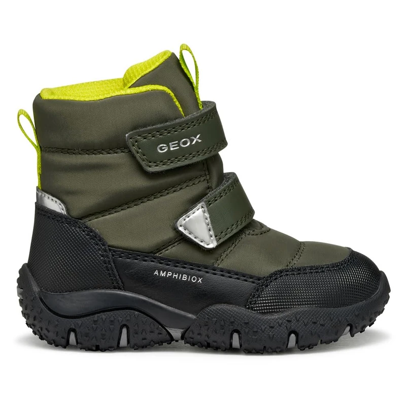 Geox Boys' B Baltic Boy B ABX Ankle Boots, Dk Green Lime Green, 7.5 UK