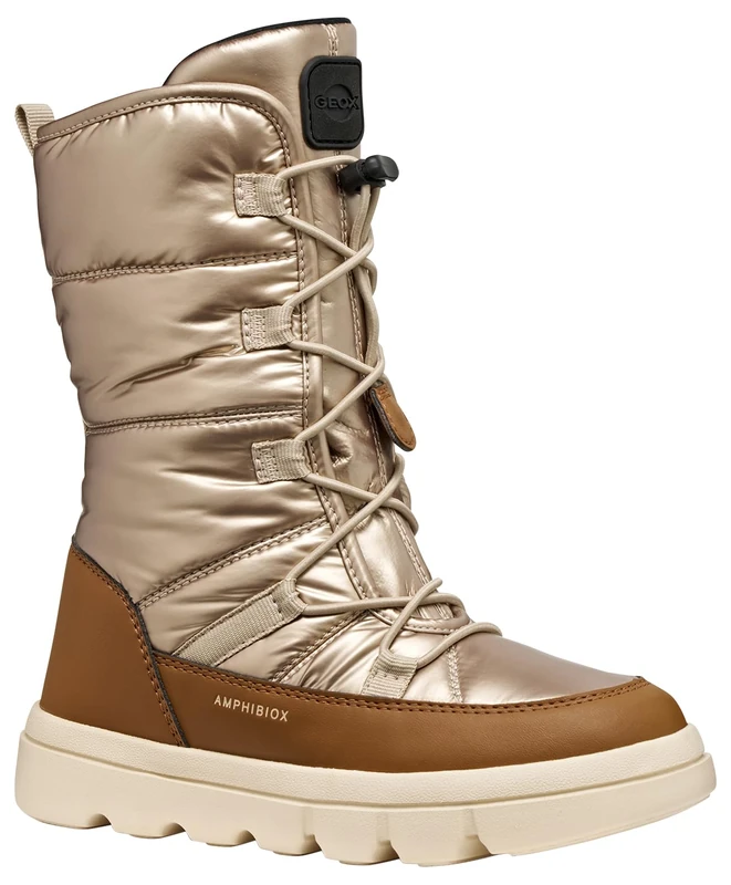 Geox J WILLABOOM Girl B A Knee High Boot, Champagne/Tobacco, 36 EU, Champagne Tobacco, 3 UK