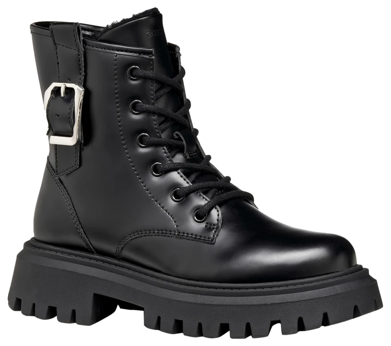 Geox Junior J Maquinnens Girl Ankle Boots Black 31 EU