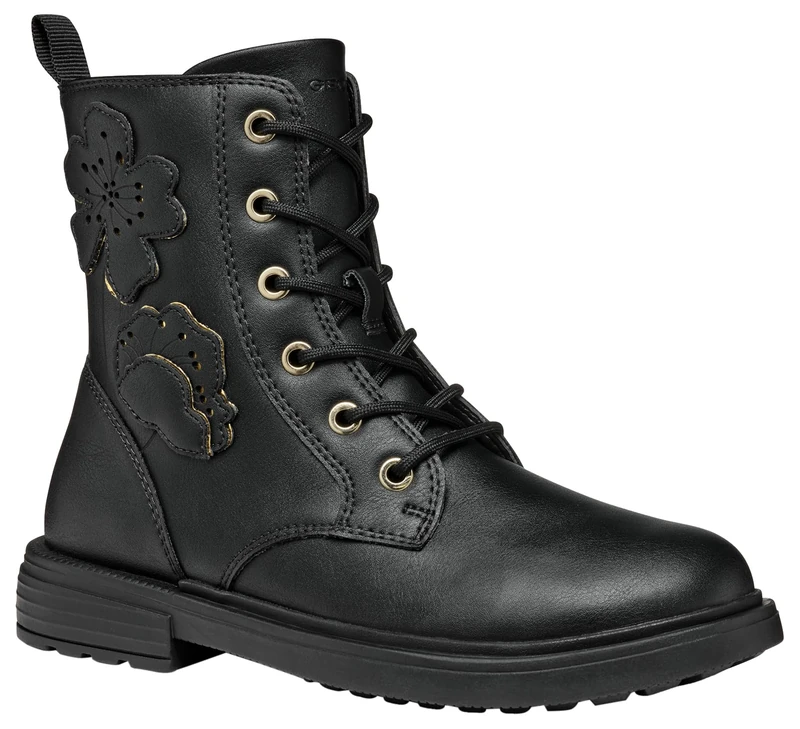 Geox Girls' J Eclair Girl Ankle Boot, black, 6 UK