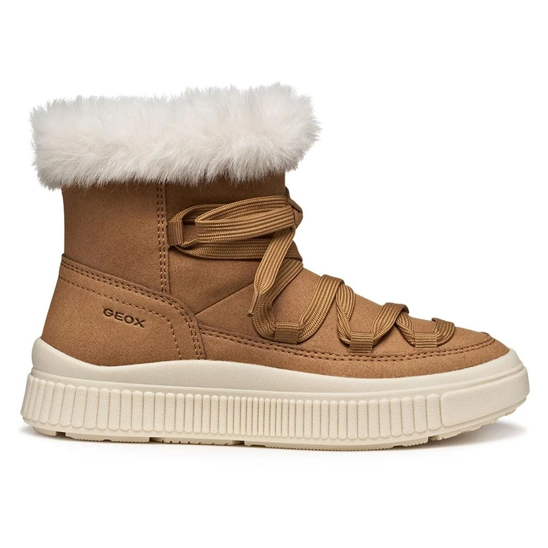 Geox Girls' J Laquinny GirlAnkle Boot, Whisky Brown, 10 UK