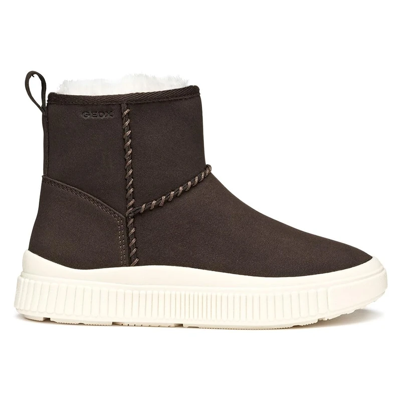 Geox Girls' J Laquinny GirlAnkle Boot, Dk Coffee, 11 UK