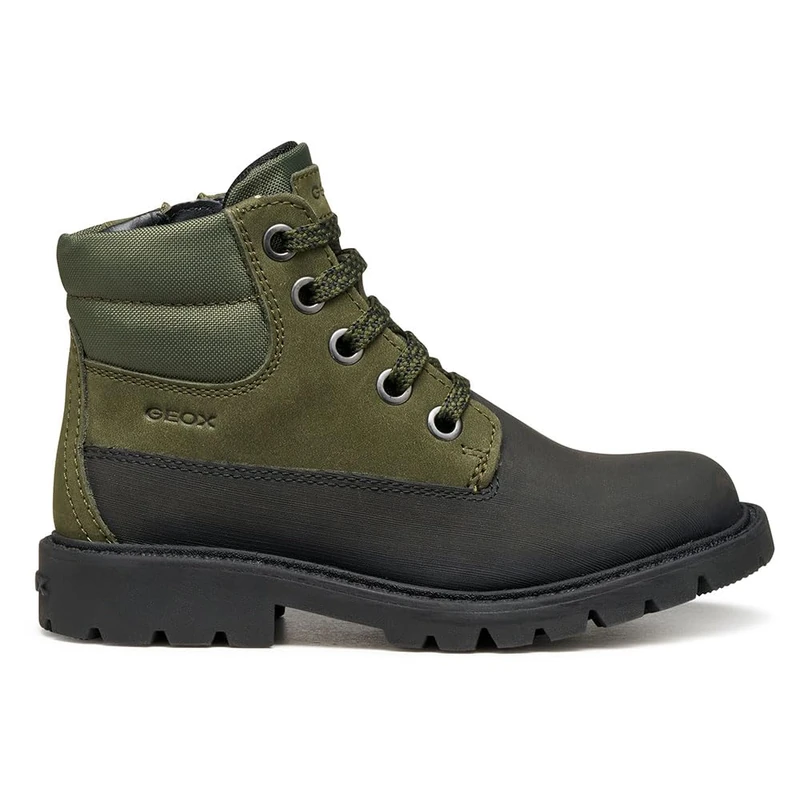 Geox J SHAYLAX Boy Ankle Boot, DK Green/Black, 36 EU, Dk Green Black, 3 UK