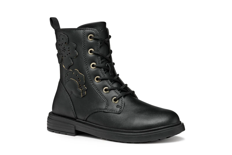 Geox Girls' J Eclair GirlAnkle Boot, black, 2.5 UK
