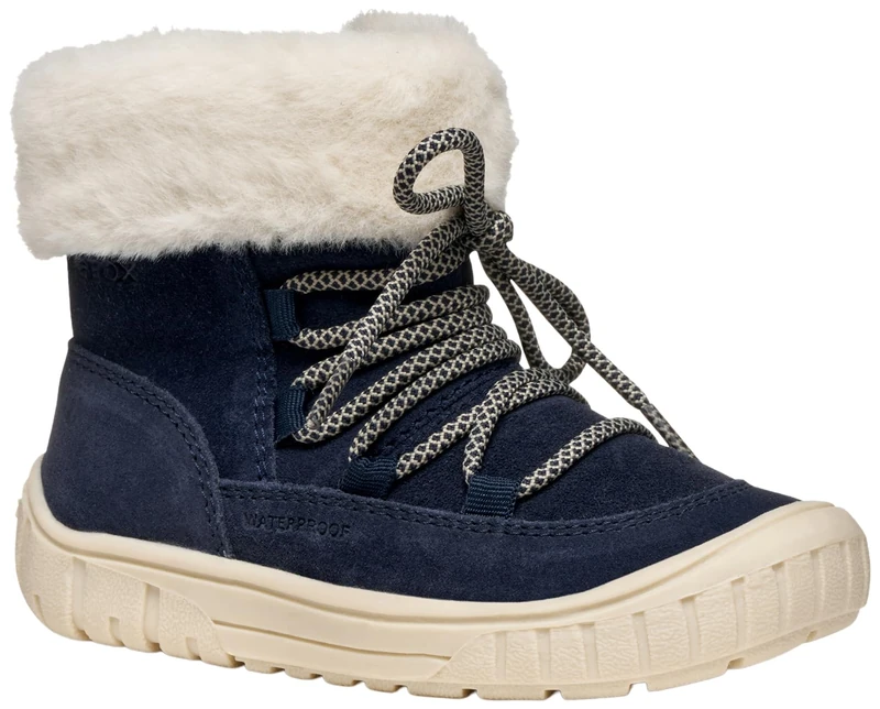 Geox Girls' B Omar Girl Wpf Ankle Boot, navy, 25 EU