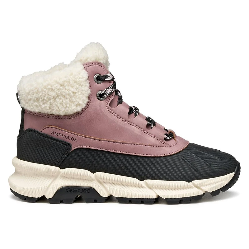 Geox Junior J Flexyper Plus Girl B Abx Ankle Boots Dk Rose/Black 31 EU