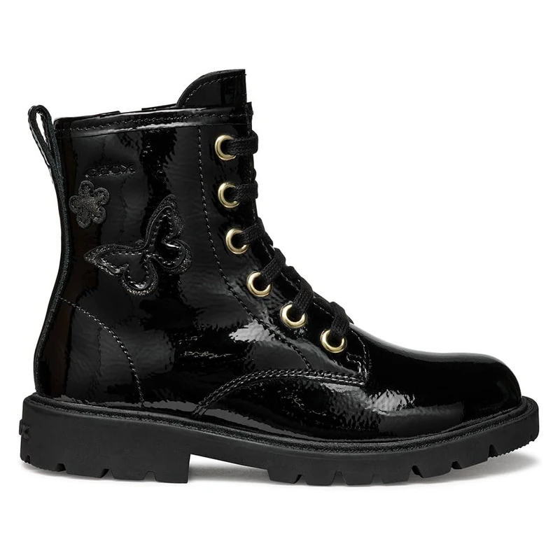 Geox Girls' J Shaylax Girl Ankle Boot, black, 10 UK