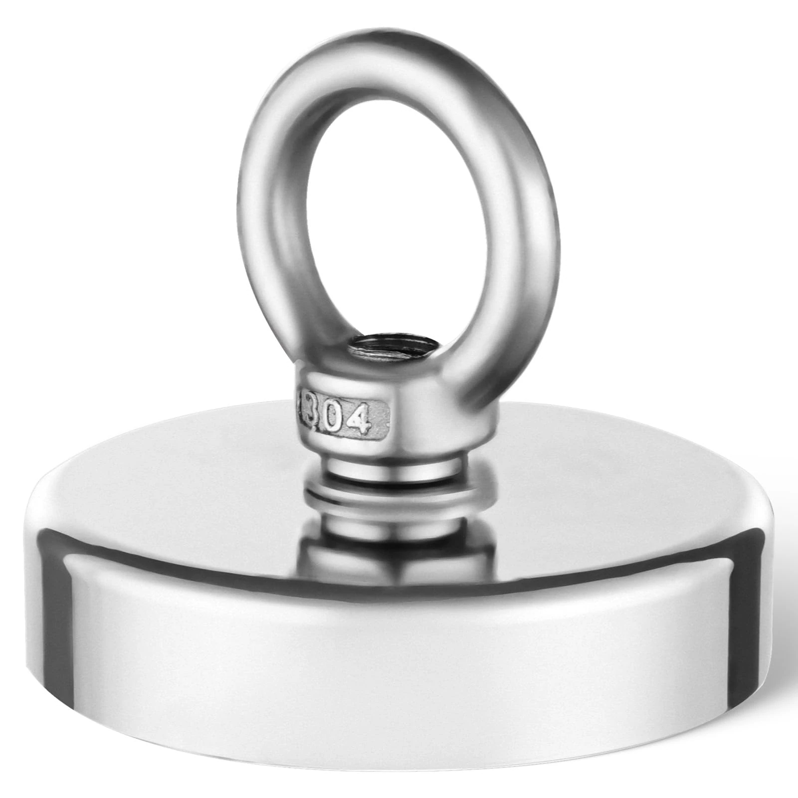 VEVOR Fishing Magnet, 700 LBS/318 Kg Pulling Force Super Strong Neodymium Fishing Magnet, Rare Earth Magnet with Handle Diameter 2.36 in/60 mm for Retrieving in River, Magnetic Fishing, Heavy Hanging