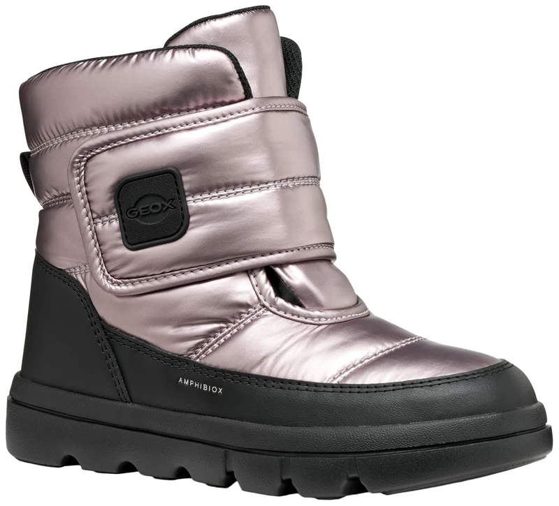 Geox J WILLABOOM Girl B A Ankle Boot, LT Lilac/Black, 34 EU, Lt Lilac Black, 1.5 UK