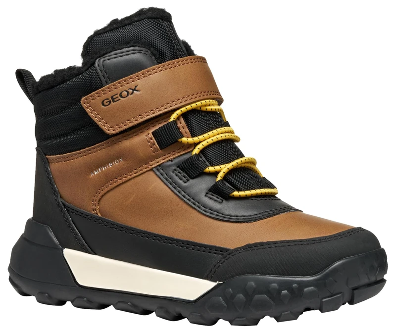 Geox Boys J Trekkyup Boy B AbxAnkle Boot, Lt brown black, 1.5 UK