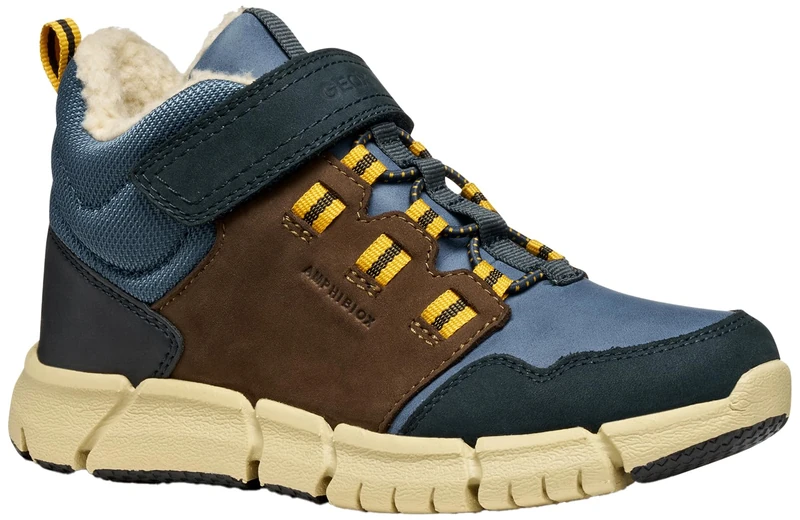 Geox Boys J Flexyper Boy B Abx Ankle Boot, Brown Blue, 2.5 UK