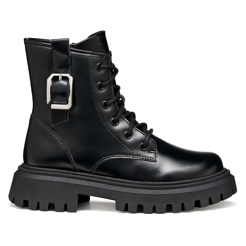 Geox J MAQUINNENS Girl Ankle Boot, Black, 33 EU, black, 1 UK