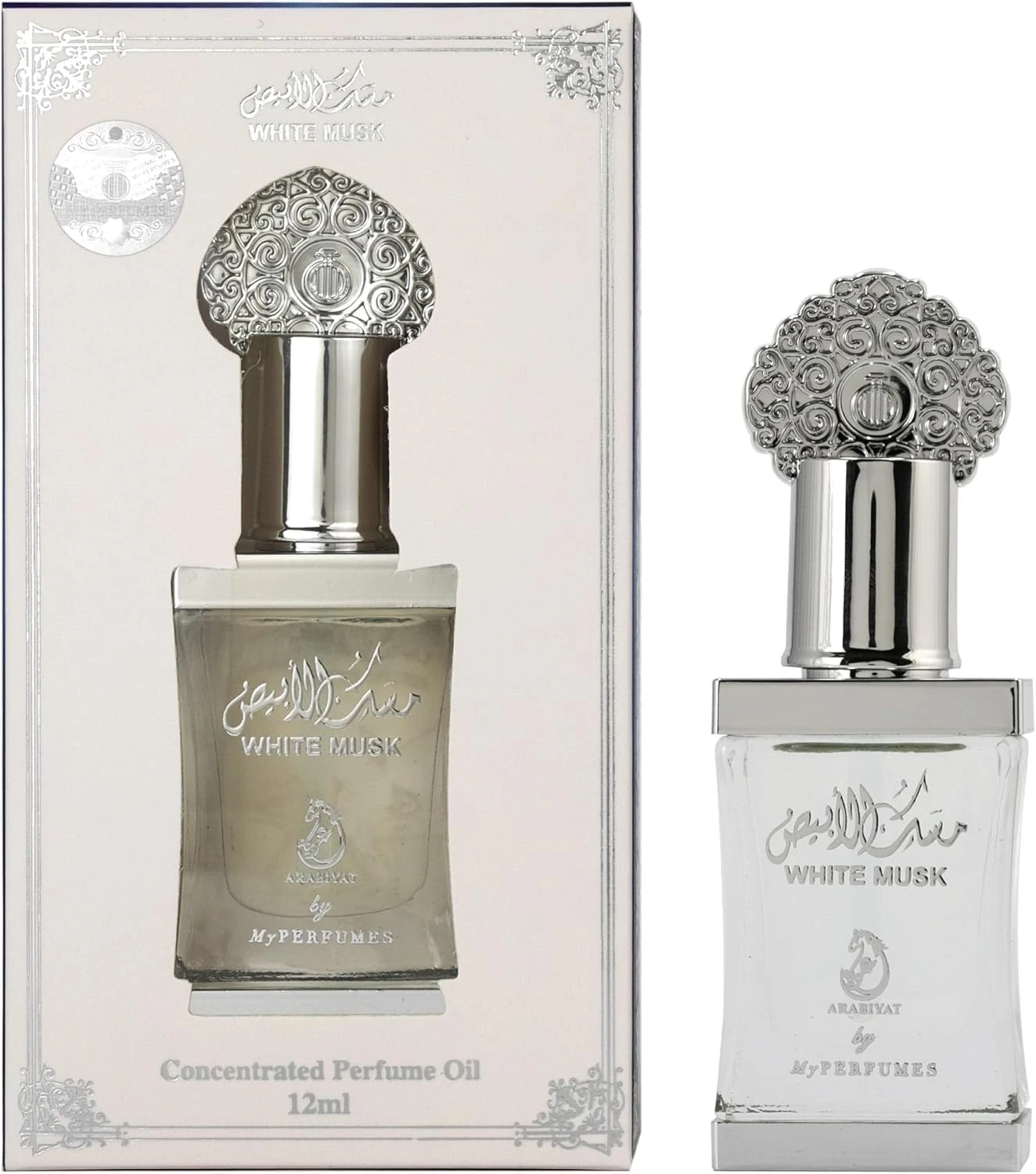 Arabiyat White Musk Concentrated Perfume Oil For Women and Men (Unisex), 12ml Made in UAE