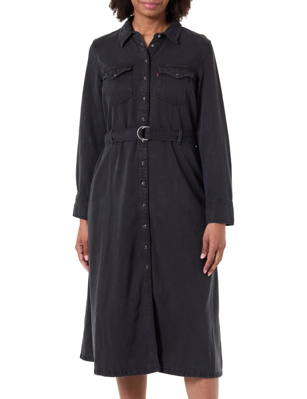 Levi's Quincey Ls Maxi Dress Mini Scrape, Mini Scrape, XL