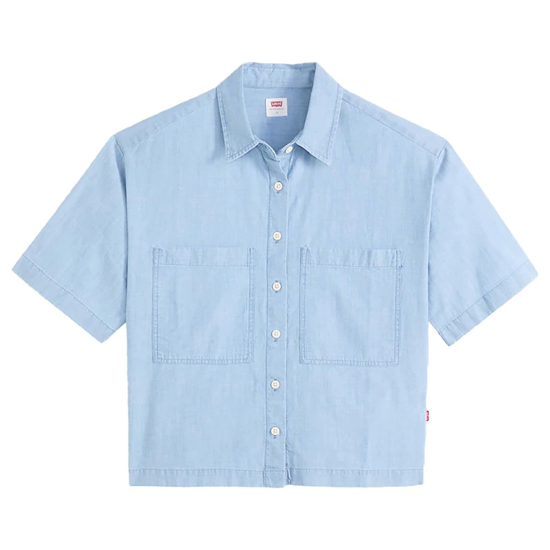 Levi's Harlie SS Cropped Shirt Brass Organ, Brass Organ, S