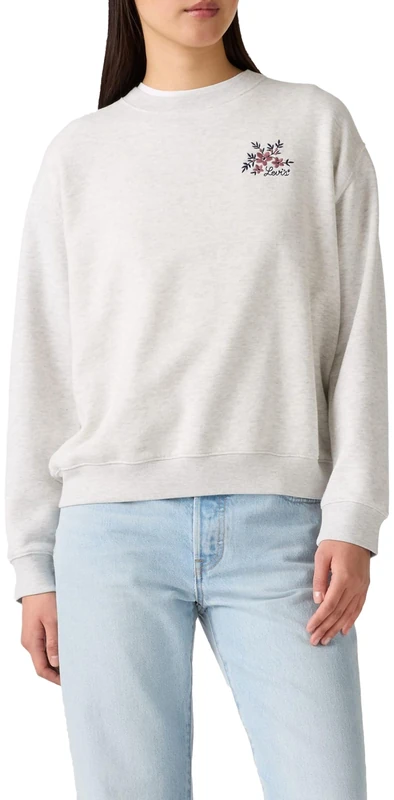 Levi's Women's Everyday Crew Sweatshirt, Crew Vicki Floral Bw, M - Image 1
