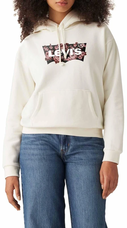Levi's Women's Lse_Grap Everyday Hoodie (Pack of 1), Magnolia Bw Fill Egr, L