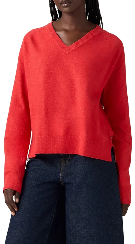 Levi's Tara Supersoft V-Neck Pullover True Red, True red, L