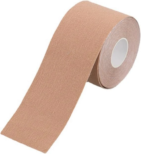 Boob Tape, Breathable Body Tape for Nipple Cover and Boob Lift, 5m Skin-Friendly Invisible Tapes Roll, Tit Lift Tapes for Wedding Gown, Strapless Dresses and Other Outfits (Skin Coloured)