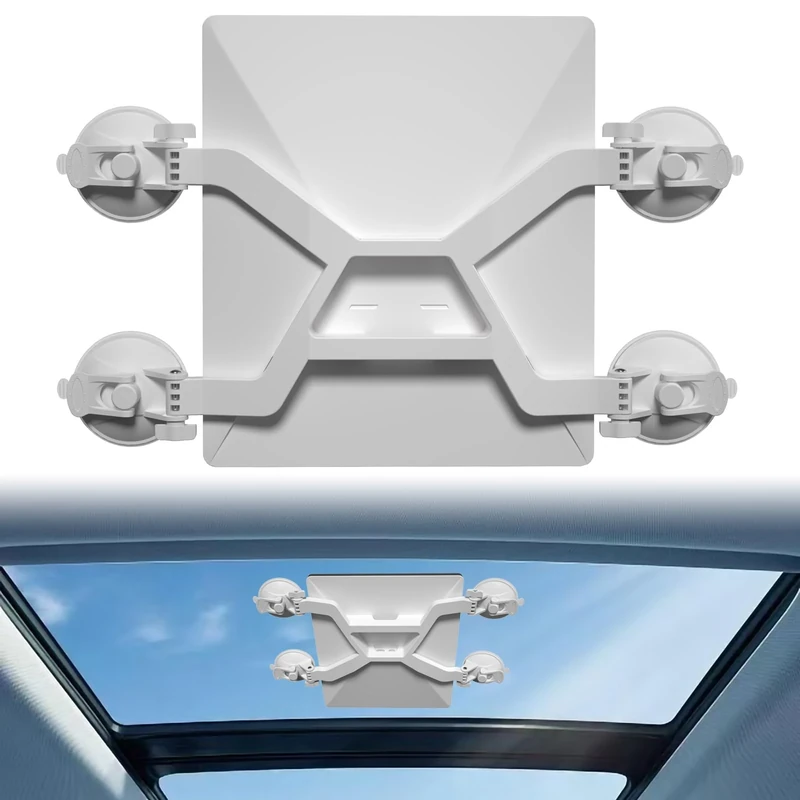 AUSSIFUR Starlink Mini Roof Mount, Starlink Mini Suction Cup Mount, Starlink Mini Car Mount with Adapter for Sunroof/Front/Rear Window/Roof (White)