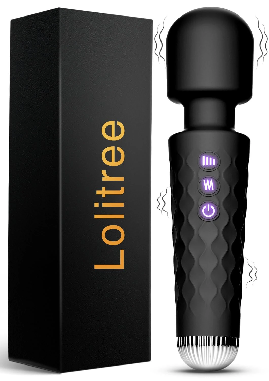 Wand Vibrator Sex Toys for Women, 20×10 Powerful Magic Flexible Wand Massager with AI Sync Vibabrator, Quiet Vibrater Handheld Vibrators for Clitoris Stimulation, Lolitree Adult Sex Toy for Couples