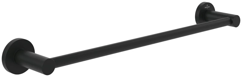 Villeroy & Boch Elements - Tender Towel Rail Bathroom Wall Mounted Towel Rail Zinc Towel Rail Round Length 504 mm Matt Black