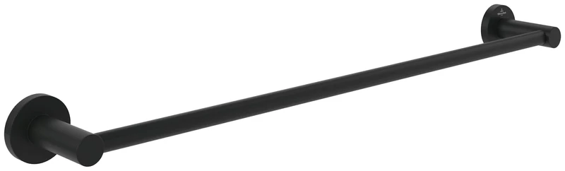 Villeroy & Boch Elements - Tender Towel Rail Bathroom Wall Mounted Towel Rail Zinc Towel Rail Round Length 654 mm Matt Black