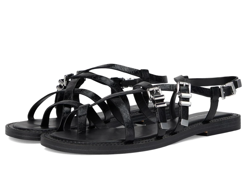 Michael Kors Women's Darrington Flat Sandal, Black, 5.5 UK