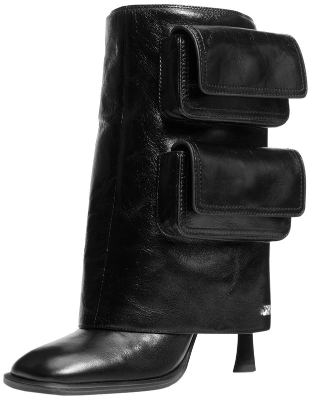 Michael Kors Dakota Black Leather Ankle Boots - UK 4
