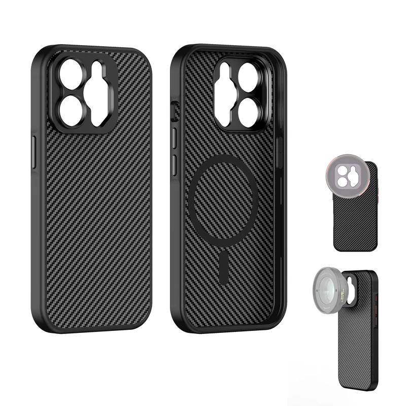 FREEWELL Pro Filmmaker Case for iPhone 14 Pro - Magnetic Filter Mount & 17mm Lens Slot Black