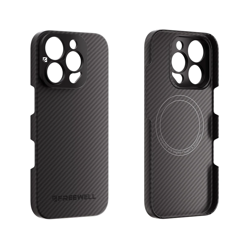 FREEWELL Pro Filmmaker Case for iPhone 16 Pro - Magnetic Filters & 17mm Lens Mount Black