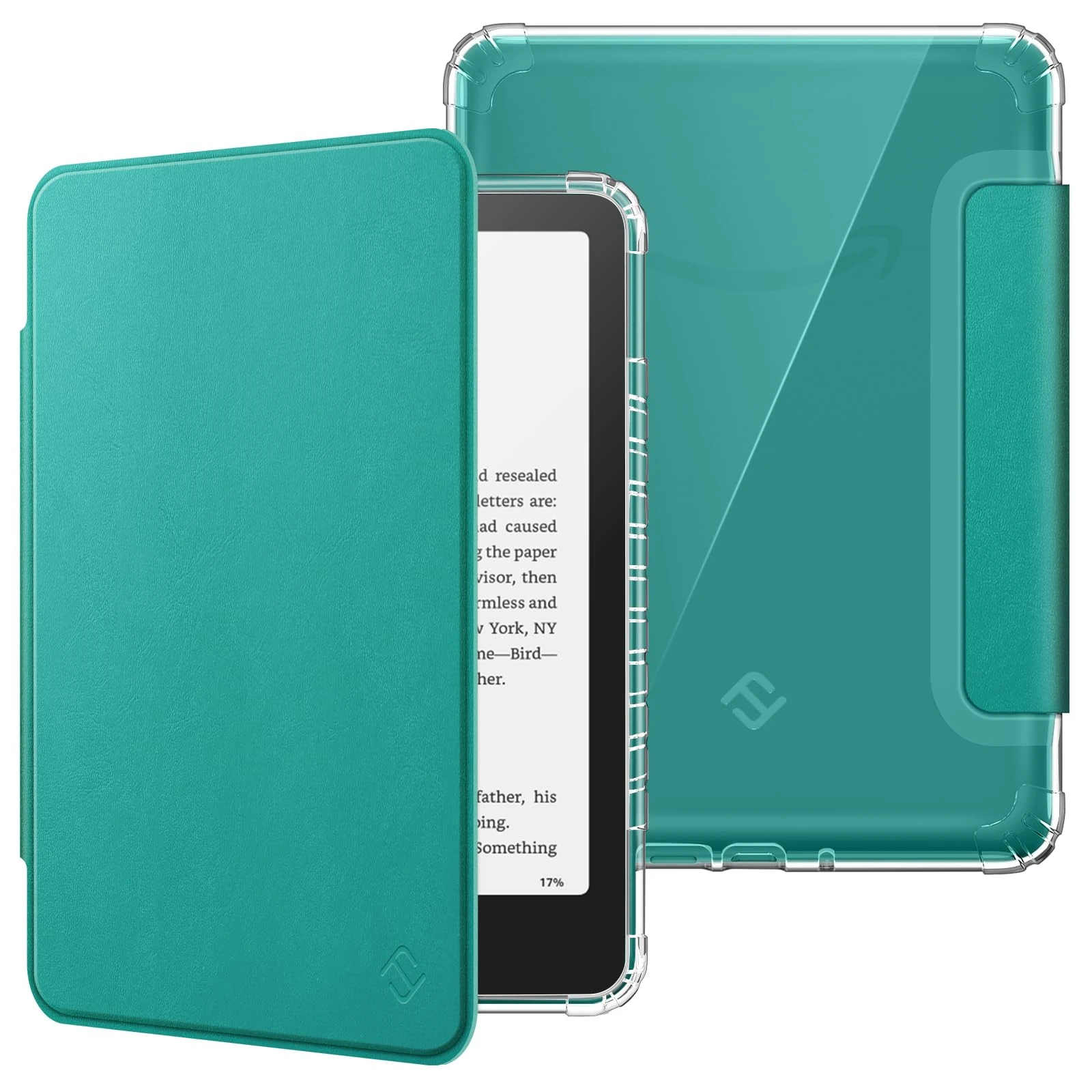 FINTIE Case for 7" All-New Kindle Paperwhite (12th Generation, 2024) & Kindle Colorsoft Signature Edition, Ultra Clear Soft Light Transparent TPU Back Cover Auto Wake/Sleep, Jade