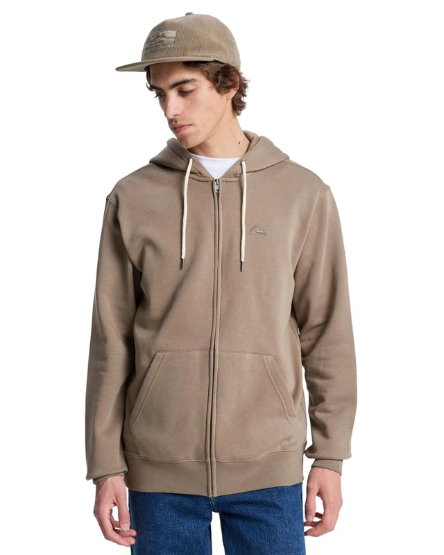 Quiksilver Fleece sweater SALT WATER ZIP HOODIE Men's Beige XS