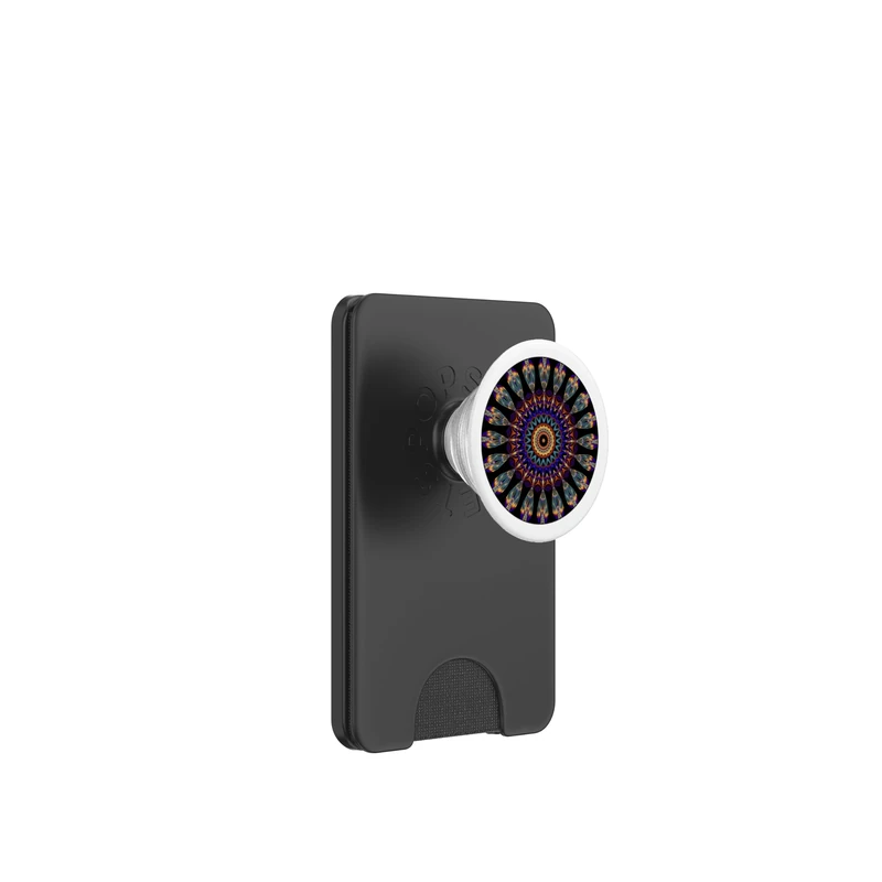 Colourful Mandala Meditation Symbol Decoration PopSockets PopWallet for MagSafe - Image 1