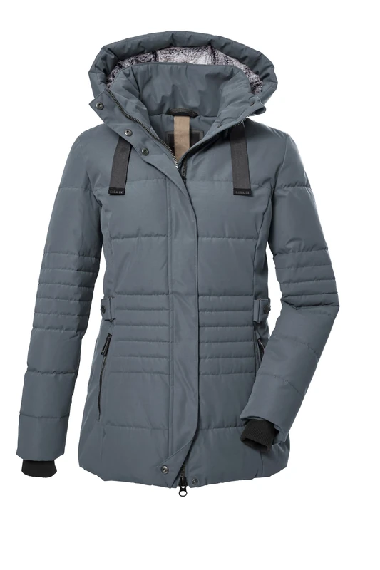 G.I.G.A. DX GW 25 WMN QLTD JCKT, Storm 39930-000 Women's Quilted Jacket with Removable Hood/Functional Jacket in Down Look