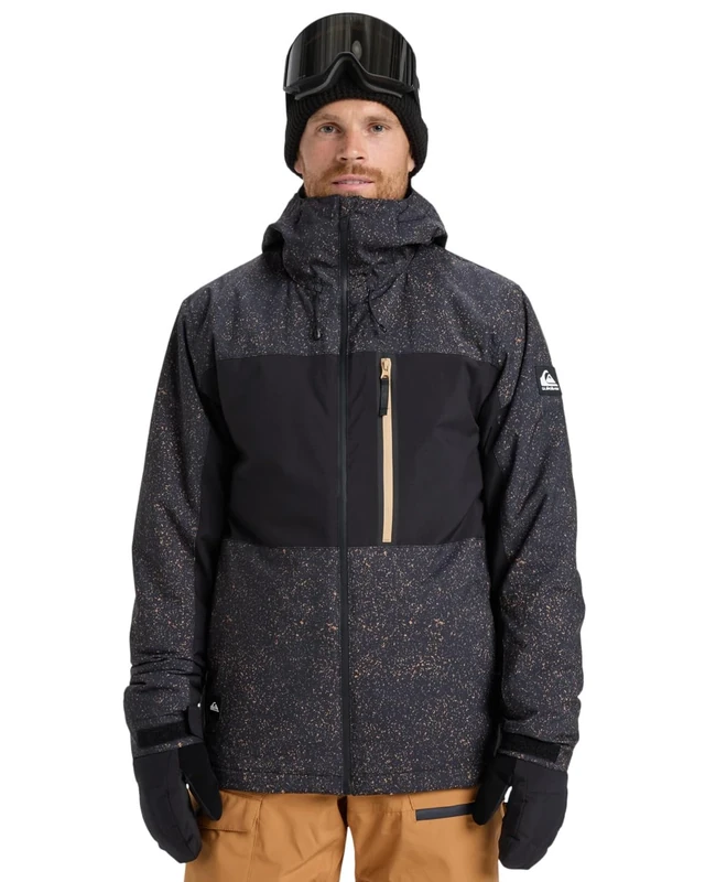 Quiksilver Snow Jacket Sycamore Printed Jacket Men's Black XS