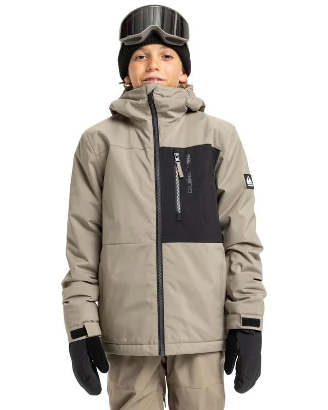 Quiksilver Snow Jacket Side HIT Solid Jacket Boy's Beige 14